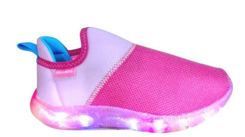 Tênis pé Com pé Bubble Red Com Leds Que Piscam 1341 - Rosa Esc/Pink