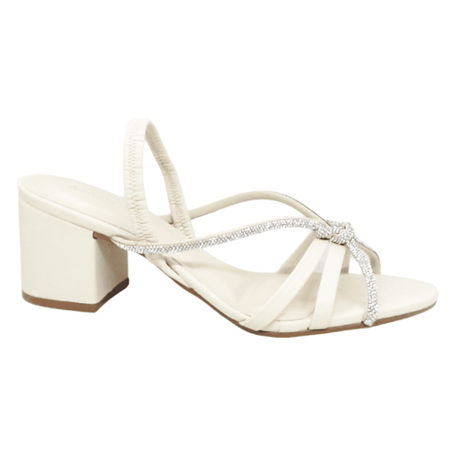Sandália Salto Mariotta Creme