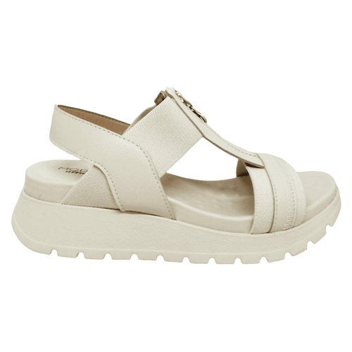 Sandália Rasteira Modare Creme