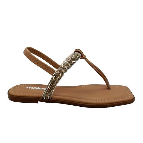 Sandália Rasteira Moleca Nude