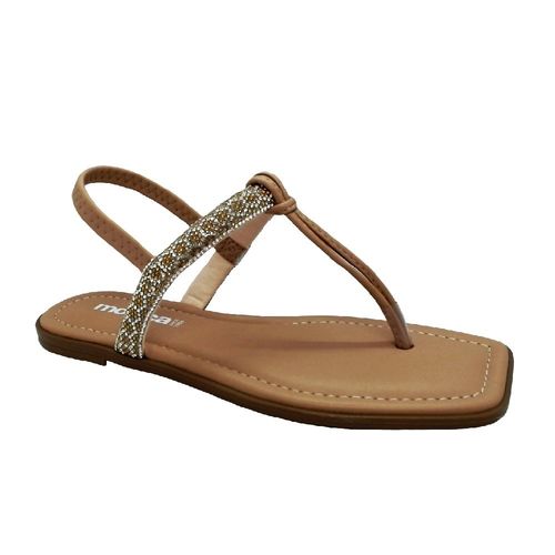 Sandália Rasteira Moleca Nude