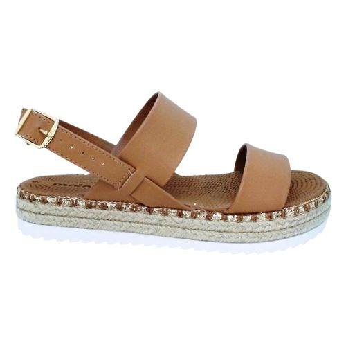 Sandália Rasteira Moleca Camel