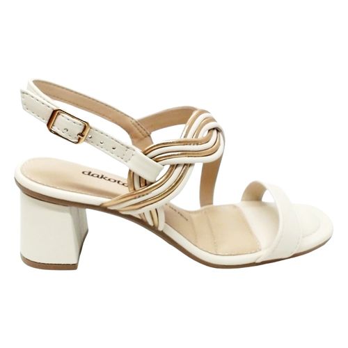 Sandália Salto Dakota Bege