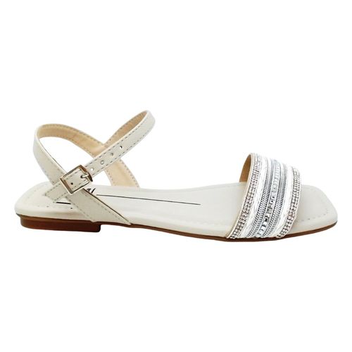 Sandália Rasteira Moleca Prata