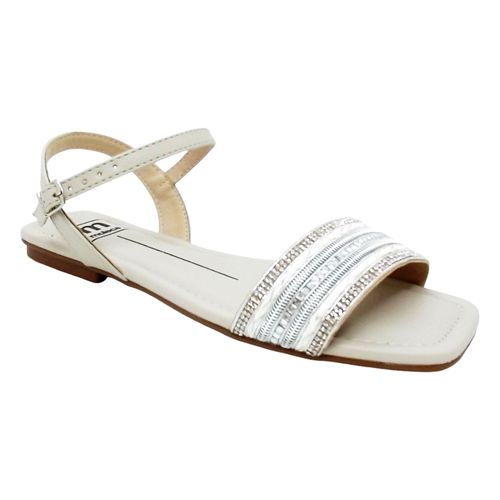 Sandália Rasteira Moleca Prata