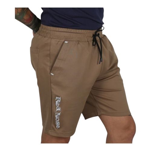 Bermuda/Shorts Moleton Red Nose Marrom