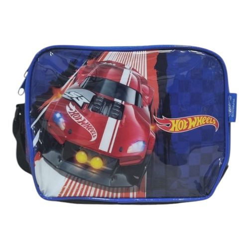Mochila Lancheira Maxlog Hotweels Azul