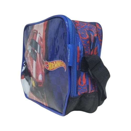 Mochila Lancheira Maxlog Hotweels Azul