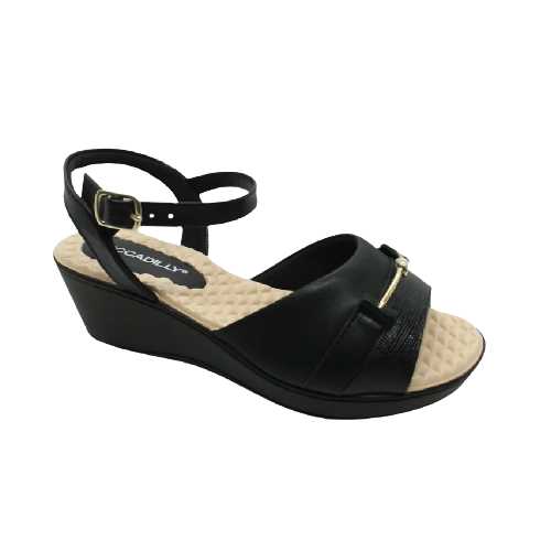 Sandália Anabela Piccadilly Preto