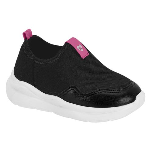Tênis Molekinha Slip On Preto
