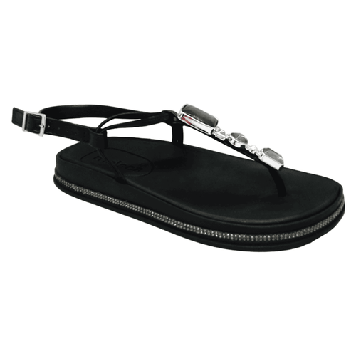 Sandália Rasteira Moleca Preto