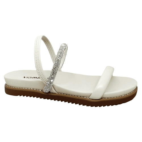 Via Marte Sandalia Rasteira 117-006 Bege