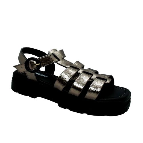 Sandália Rasteira Moleca Grafite