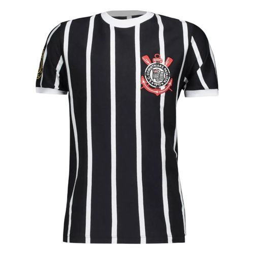 Camisa Coimbra Corinthians Retrô Democracia 1982 Preto