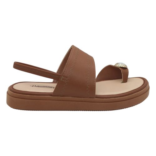 Sandalia Rasteira Mississipi Caramelo