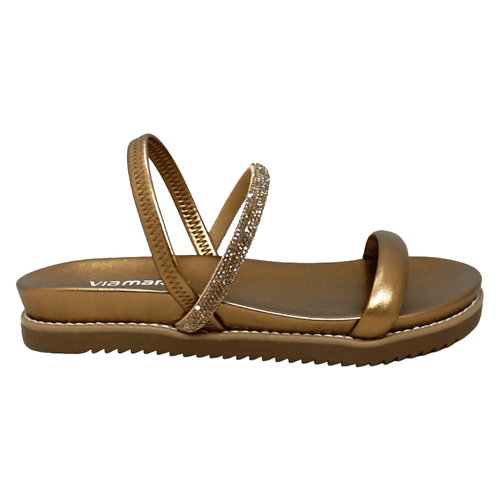 Via Marte Sandalia Rasteira 117-006 Cobre