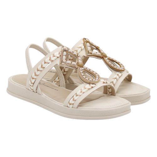 Sandália Rasteira Dakota Bege