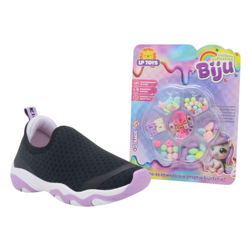 Tênis Kidy Play Com Brinquedo Preto
