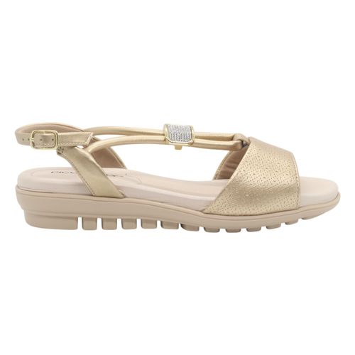 Sandalia Anabela Piccadilly Ouro