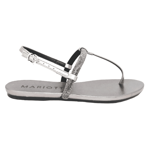 Sandália Rasteira Mariotta 20695.06 Prata Velha