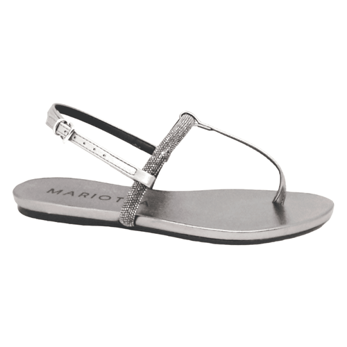 Sandália Rasteira Mariotta 20695.06 Prata Velha