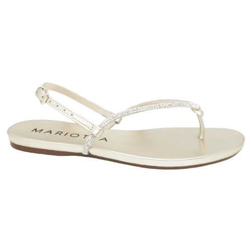 Sandália Rasteira Mariotta 20695.03 Champanhe