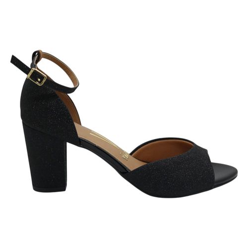 Sandália Salto Vizzano 6262.406 Gliter Preto