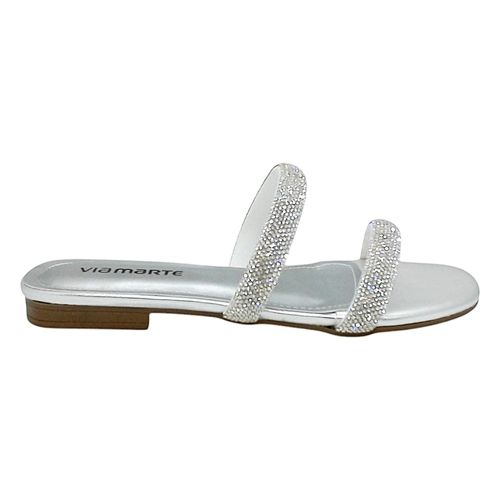 Tamanco Rasteira Via Marte 113-011 Prata