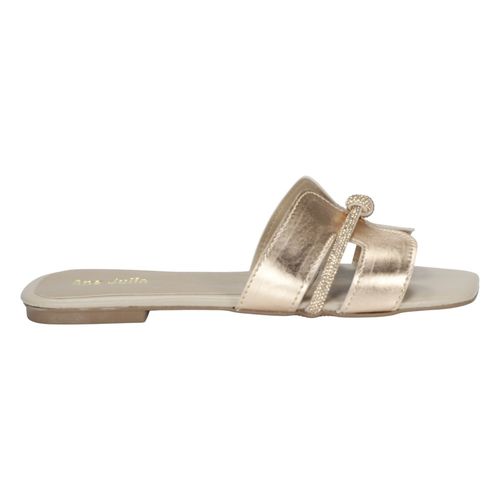 Tamanco Rasteira Ana Julia 2040 Bronze