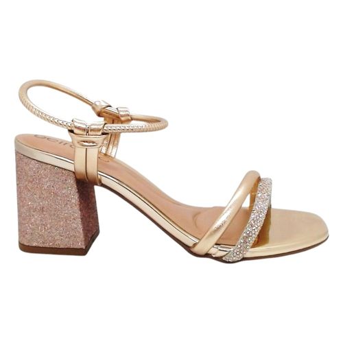 Sandália Salto Beira Rio Ouro