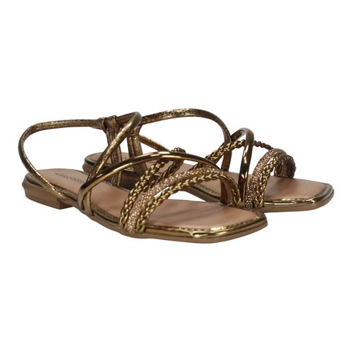 Sandália Rasteira Mississipi J0661 Ouro