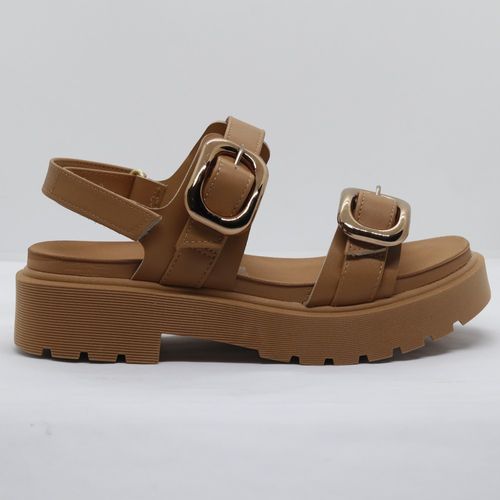 Sandália Rasteira Vizzano Camel