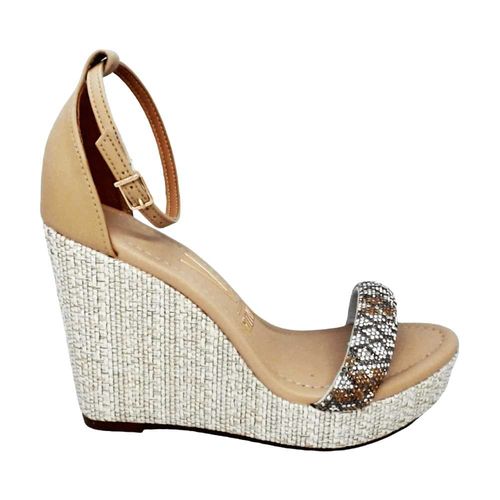 Sandália Anabela Vizzano Bege