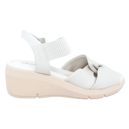 Sandália Anabela Piccadilly Marfim