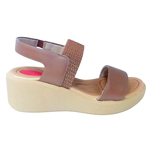 Sandália Anabela Usaflex Canela