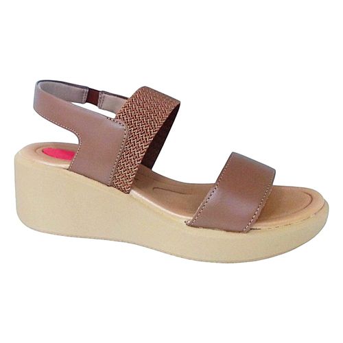 Sandália Anabela Usaflex Canela