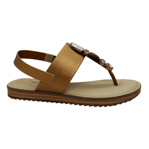 Sandália Rasteira Modare 7141.120 Metalizado Bronze