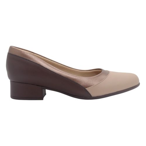 Scarpin Salto Bloco Piccadilly 145055 Nude