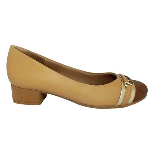 Scarpin Usaflex Amendoa