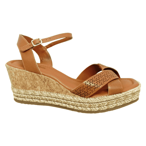 Sandália Anabela Bottero Caramelo