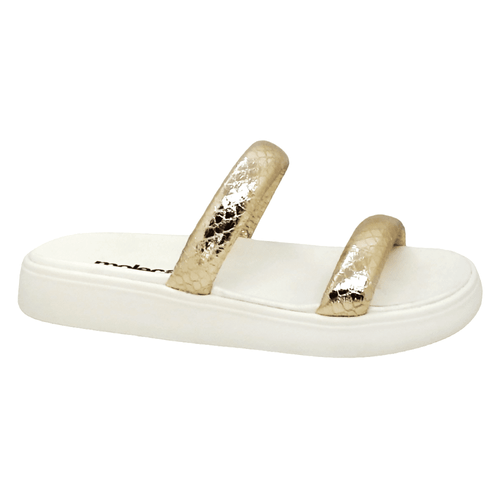 Tamanco Rasteira Moleca 5507.101 Metalizado Dourado