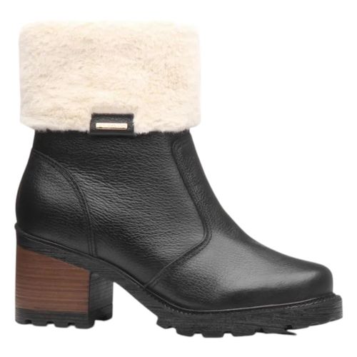 Bota Coturno Salto Pegada Preto