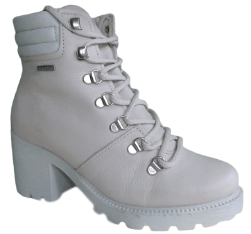 Bota Salto Cano Curto Pegada Branco