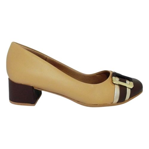 Scarpin Usaflex Amendoa