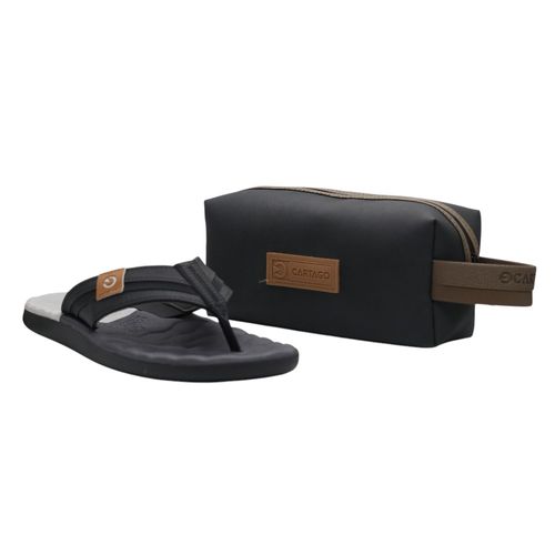 Chinelo Dedo Cartago Cordoba + Bolsa Exclusiva Preto