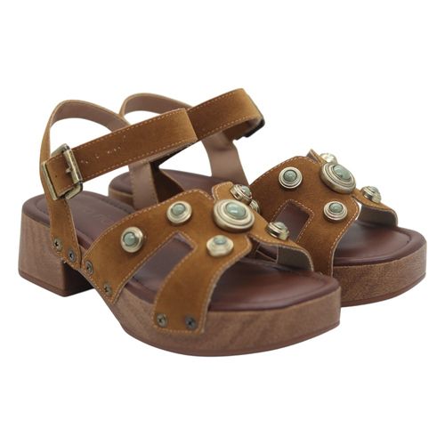 Sandália Salto Bloco Beira Rio Caramelo