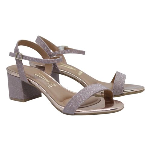 Sandália Salto Bloco Vizzano 6291.900 GLITER Ouro