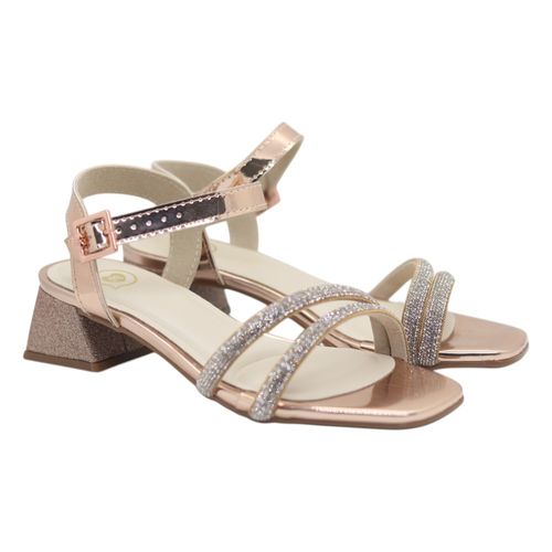 Sandália Salto Molekinha Ouro