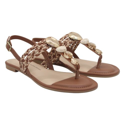 Sandália Rasteira Dakota Y7991 Marrom