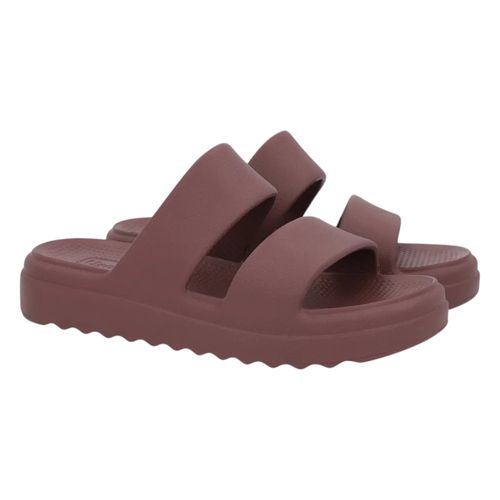 Chinelo Slide Usaflex Mocca Poofy Marrom